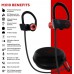 MULTITED MX10 Wireless Headphones iPhone Bluetooth Earbuds - Designed for Running and Sport Workouts with Waterproof IPX7 and Built-in Microphone with Noise Cancellation.