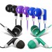 Bulk Earbuds Headphones 100 Pack Earphones- Keewonda Wholesale Classroom Ear Buds Kids Bulk Headphones Mixed 5 Assorted Colors Earbuds for Schools, Libraries, Hospitals (Mixed-Color)