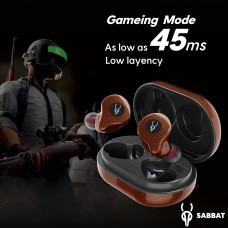 True Wireless Earbuds, Sabbat E16 Bluetooth 5.2 Headphones with Immersive HiFi Stereo Sound, APTX Deep Bass CVC8.1 Noise Cancelling Built-in Mic TWS Ear Buds Headset with Game Mode Wireless Charging