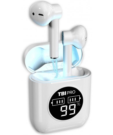 AIRPRO Wireless Earbuds Bluetooth with 36+ Hours Playtime - TWS True Pro Earbuds &amp; Charging Case, Display вЂ“ Waterproof in-Ear Headphones for All Devices, Running, Workout